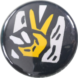 Victory sign button black